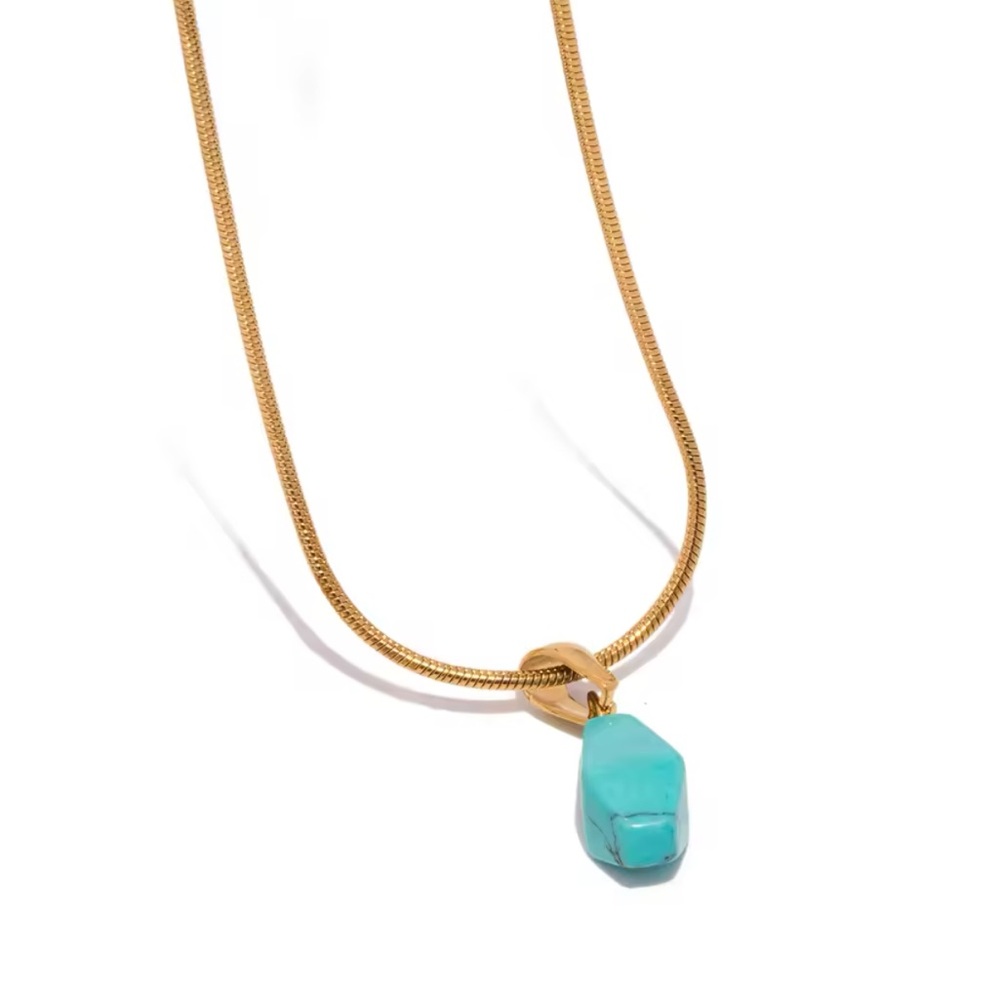 Natural Stone Pendant Necklace